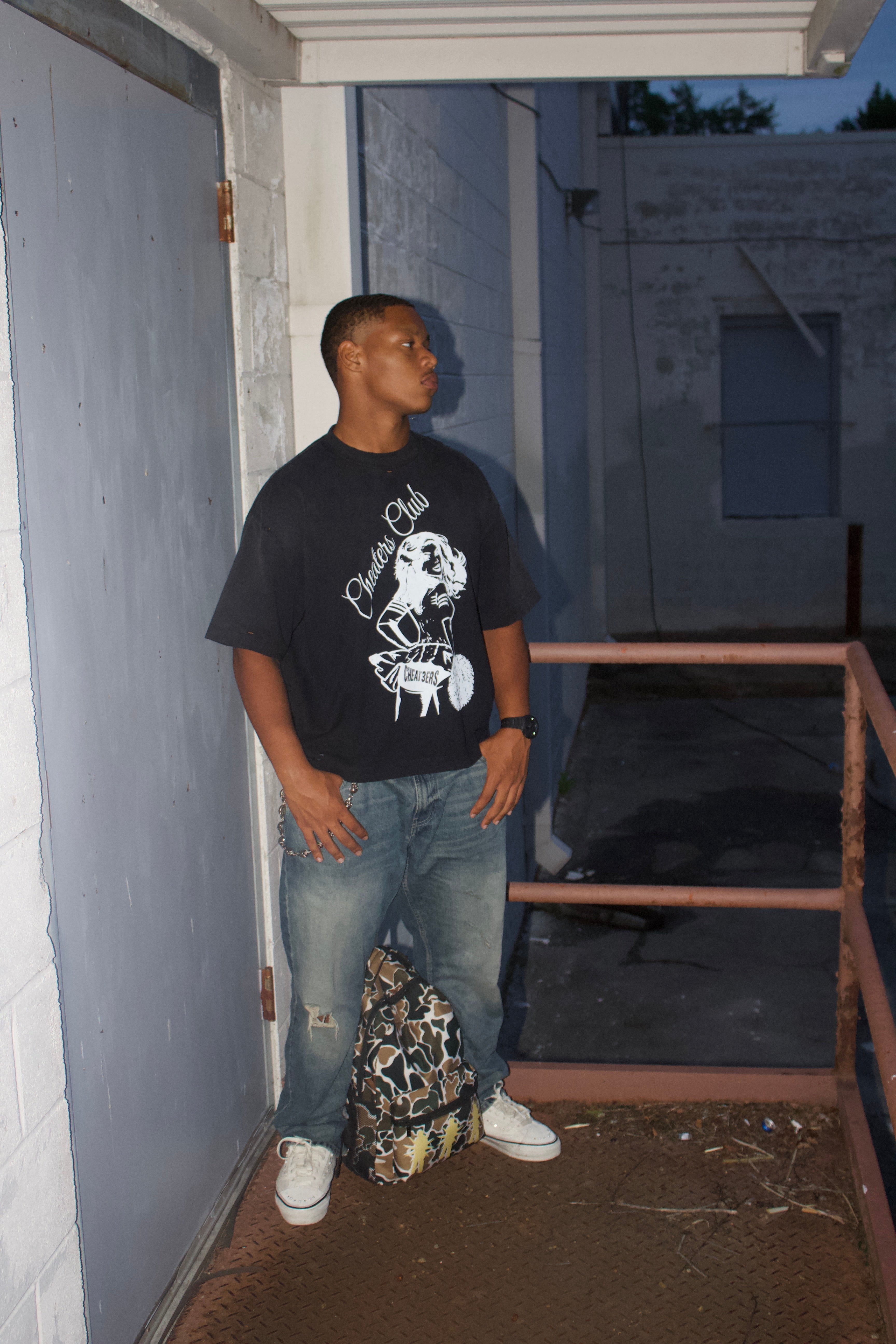 CHEAT3ERS Vintage Washed Distressed Boxy Oversized